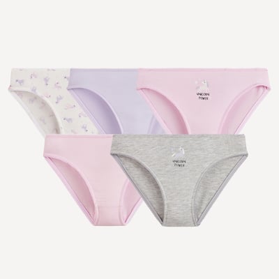 Lot de 5 culottes, thème licorne LA REDOUTE COLLECTIONS