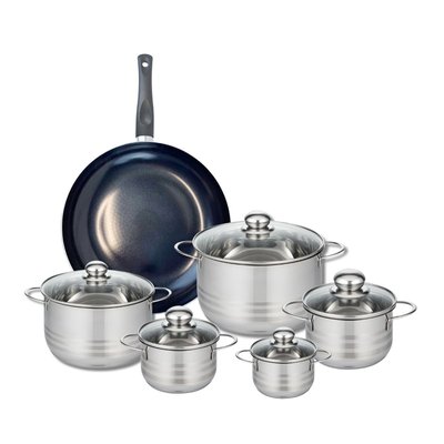 Set de 1 poêle 32 cm et 5 faitouts Prima Brillant ELO