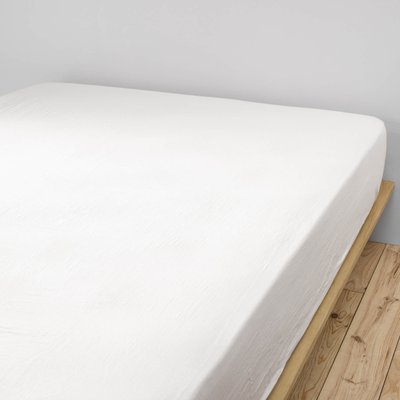 Drap housse double gaze de coton TERRE DE NUIT