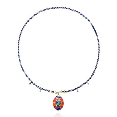Collier sautoir avec cordon et pendentif central PESOS HIPANEMA