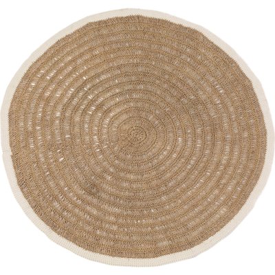 Tapis rond en herbe et coton, Bali Bazar RECOLLECTION