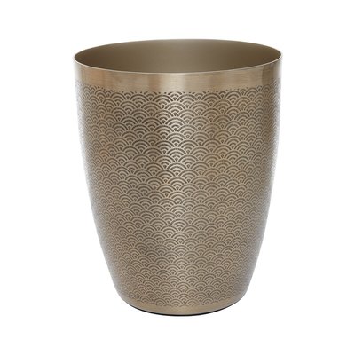 26cm Art Deco Gold Finish Waste Bin SO'HOME