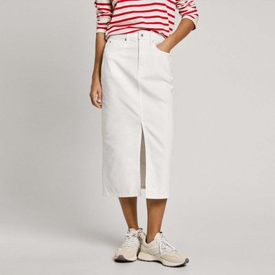 Jupe Midi Coupe Regular En Denim PEPE JEANS