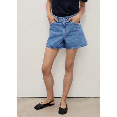 Short en jean droit taille haute MANGO