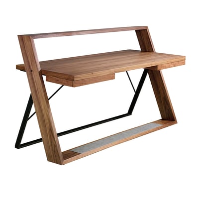 Bureau en noyer et acier noir ANGEL CERDA