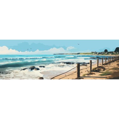 Tableau Sur Toile Vague Rocheuse PLAGE CEANOTHE