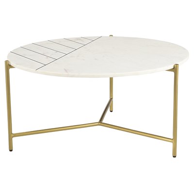 Table basse ronde design D90 cm SILLON MILIBOO