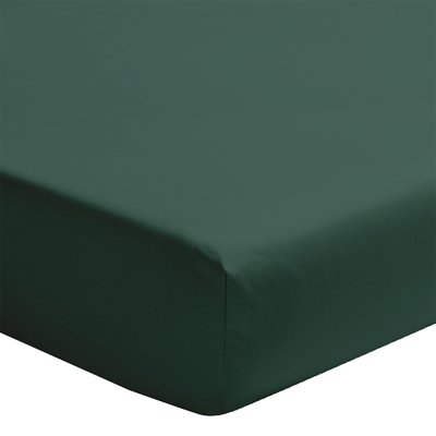 Drap housse uni en percale de coton, bonnet de 30cm, PREMIÈRE ESSIX