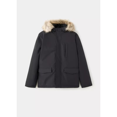 Anorak matelassé capuche imitation fourrure MANGO KIDS