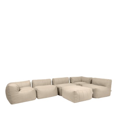 Pouf canapé modulaire 6 pièces intérieur et extérieur en oléfine toutes saisons Oeko-Tex® - ZEN ICON