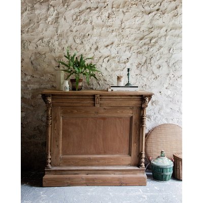 Grand comptoir caisse en bois Michel N°339 - Bon état DEBONGOUT