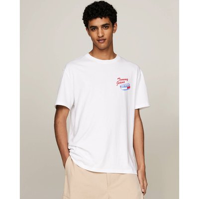 T-shirt droit à logo devant et dos TOMMY JEANS