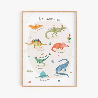 Jurassique, affiche, cadre chêne. 30x40cm COTTON BIRD