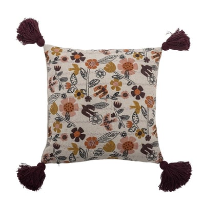 Coussin salon motif floral  VIVIELLE BLOOMINGVILLE