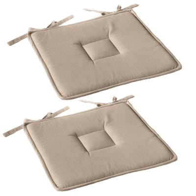 Lot de 2 galettes de chaise en coton PANAMA TOILINUX