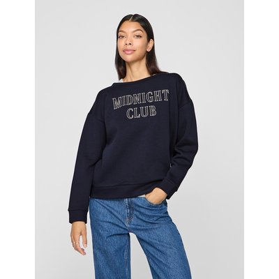 Rundhals-Sweater mit Schriftzug vorne VILA