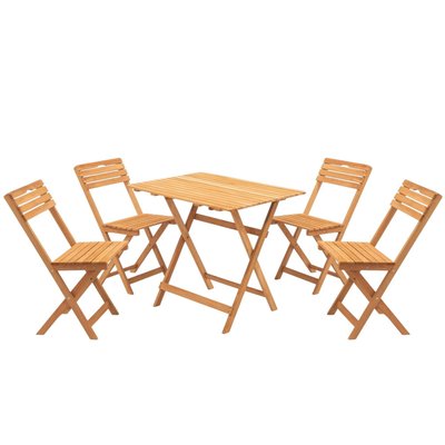 Salon de jardin balcon - pliant, confort (5 pièces) SORA PIER IMPORT