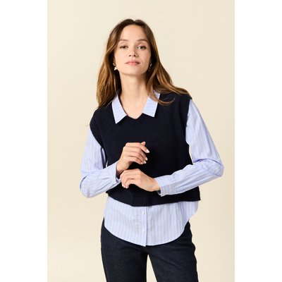 Bonobo femme pull bleu La Redoute
