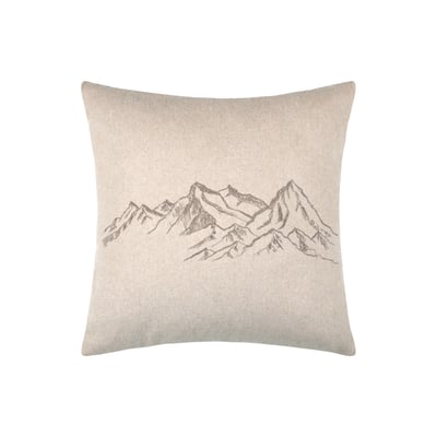 Coussin décoratif à motif montagnes brodé LOVELY CASA