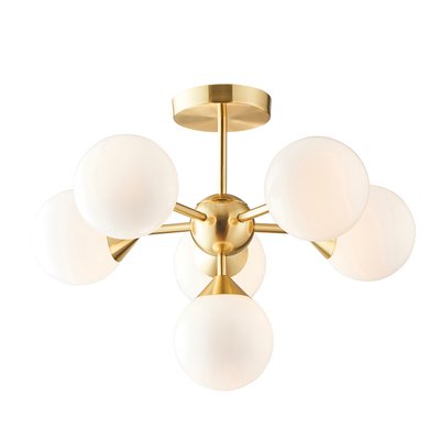 Oakland 6 Bulb Ceiling Light Brushed Gold SO'HOME