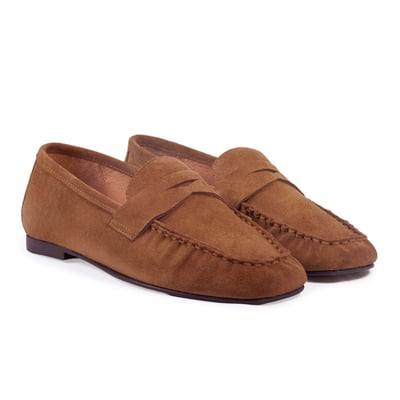 Mocassins plissés Thaïs cuir daim JULES & JENN