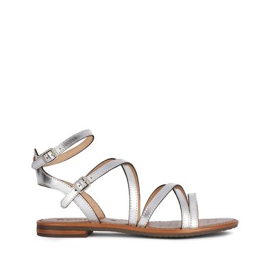 Sozy Leather Flat Sandals GEOX
