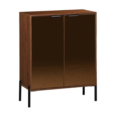 Buffet vintage effet bois de noyer 83cm GLASSY SWEEEK