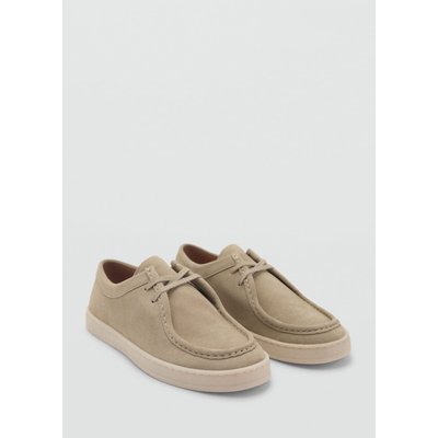 Chaussures bateau cuir suède MANGO MAN