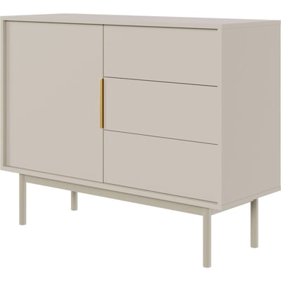 Commode VIVIARO 1 porte 3 tiroirs en bois RECOLLECTION