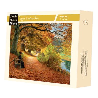Chemin boisé en automne de Brendekilde PUZZLE MICHELE WILSON