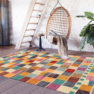 Tapis kilim fait main en laine motif oriental UN AMOUR DE TAPIS