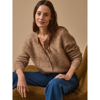 Gilet  avec laine et mohair CYRILLUS