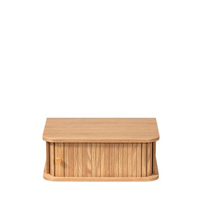 Table de chevet suspendue 1 porte coulissante en bois - JENA WOOOD