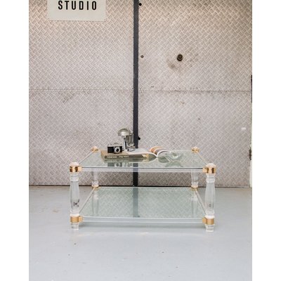 Table basse en verre Donna N°132 - Bon état DEBONGOUT