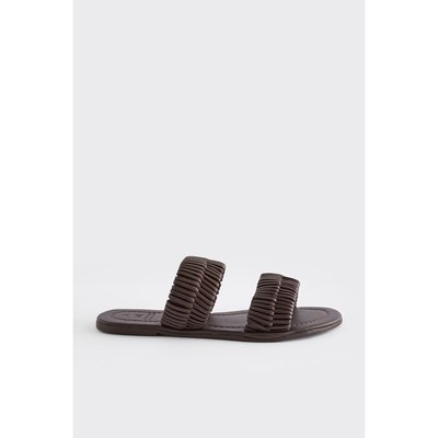 Sandales mules avec bande effet tressé NEXT