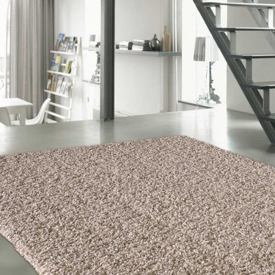 Tapis shaggy tissé motif uni BASIC UN AMOUR DE TAPIS