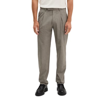 Pantalon modèle Belsbo à plis, coupe décontractée en mélange de laine estival MARC O'POLO
