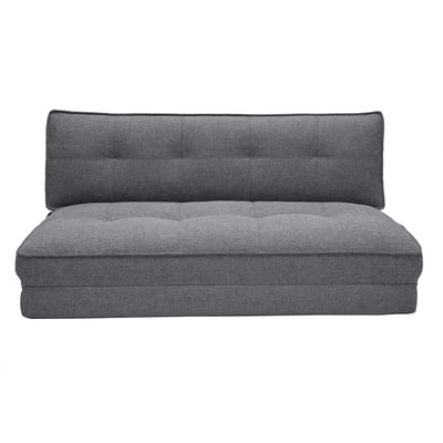 Chauffeuse 2 places convertible en tissu vert de gris SALLY MILIBOO