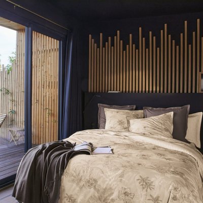 Housse De Couette en Coton  CARNET DE VOYAGE BLANC DES VOSGES