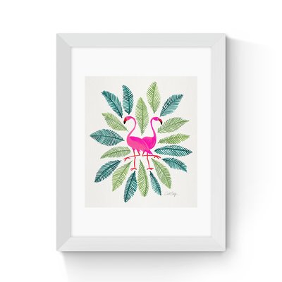 Teal Pink Flamingos by Cat Coquillette EAST END PRINTS