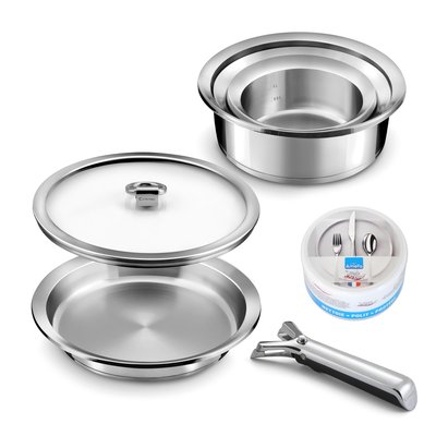 Lot 7 pièces - YCÔNE CUISINOX
