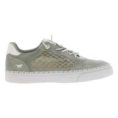 Tennis FEMME Mustang vertes sauge et à lacets ronds - Taille 40 MUSTANG