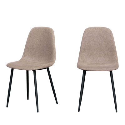 Lot de 2 chaises en tissu et métal - Stockholm HOUSE NORDIC