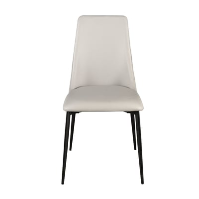 Chaise en similicuir gris clair ANGEL CERDA