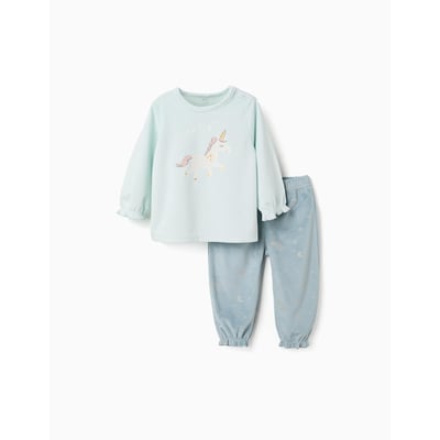 Pyjama en velours avec licorne qui brille dans le noir ZIPPY