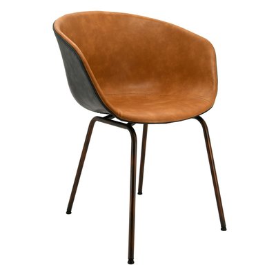 Fauteuil en polyuréthane camel AUBRY GASPARD
