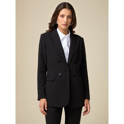 Blazer en tissu néoprène crêpe avec fermoir à crochet devant OLTRE