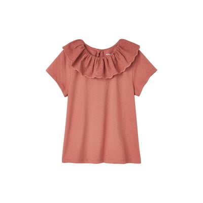 T-shirt à collerette en broderie anglaise VERTBAUDET