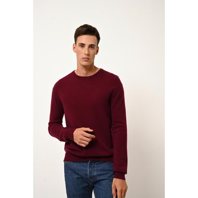 Pull Col Rond Bordeaux Howard JUST CASHMERE