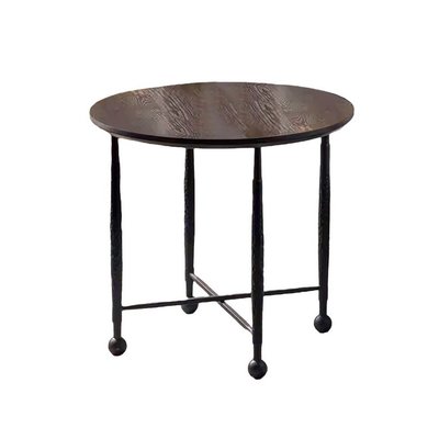 Table ronde L en bois - NEPAL MATHI DESIGN